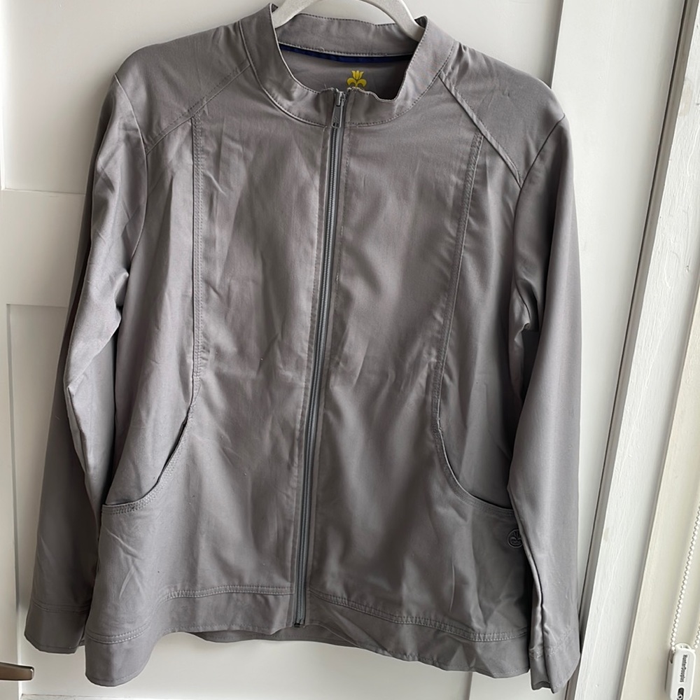 Light grey zip up sweater